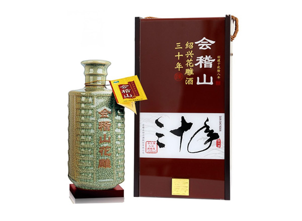 洛阳会稽山黄酒回收会稽山三十年绍兴花雕酒30年木盒装2.5L黄酒
